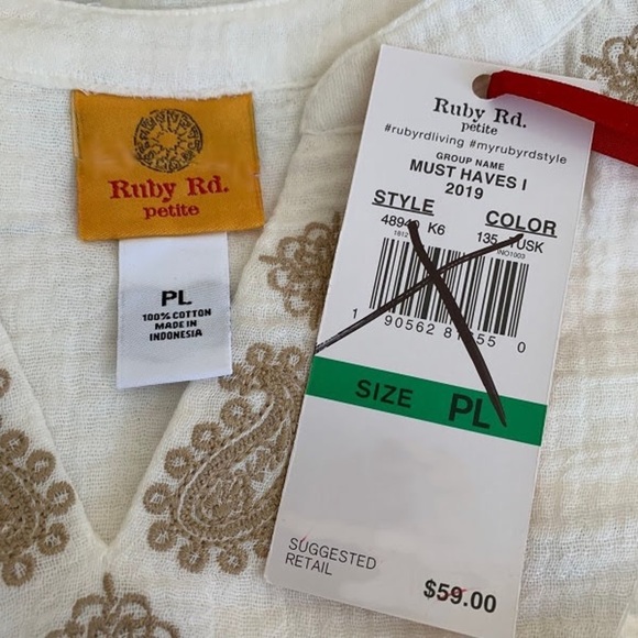 “Ruby Road” Tunic Top (Sz LP) - Picture 7 of 7